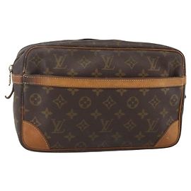 LOUIS VUITTON Monogram Compiegne 28 Clutch Bag M51845 LV Auth BA11910 Monogram