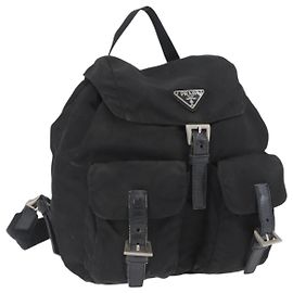 Zaino PRADA in nylon nero argento autentico 173583 Nero Argento