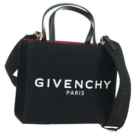 GIVENCHY Tote Bag Canvas 2way Black Gold BB50N0B1F1 001 Auth SW2263SAM Black Golden