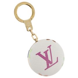 LOUIS VUITTON Monogram Multicolor Astropill Charm White M51911 LV Auth BA11974V White