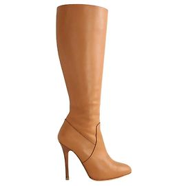 Botas Ralph Lauren de couro cor camelo Camelo