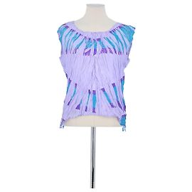 Pleats Please Lila ärmelloses Top Lila