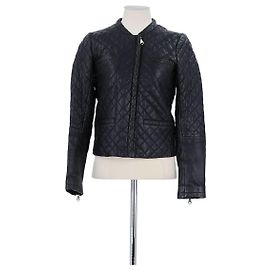 Maje Veste en cuir noire Noir
