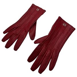 Luvas de couro Loewe vintage vermelhas Vermelho