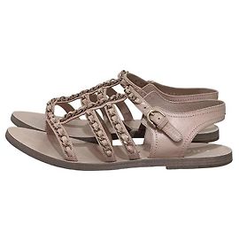 Sandali gladiatore in pelle nuda Chanel con catena EU 37.5 - Usato Altro