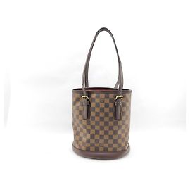 Borsa a secchiello Damier MM Louis Vuitton Marrone