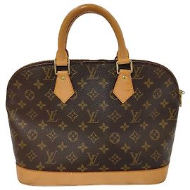 Louis Vuitton Alma Handbag Monogram Canvas MM Brown