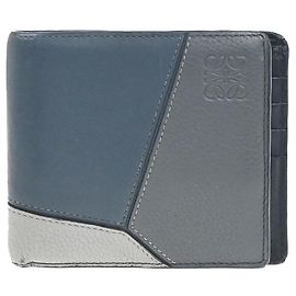 Cartera compacta de cuero Loewe Puzzle Stitches Multicolor