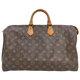 Louis Vuitton Speedy Handbag Monogram Canvas 40 Brown