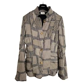 Autre Marque Blazer Patchwork Acne Studios Nero Beige Metallico