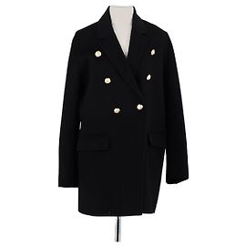 Maje Black wool coat Black