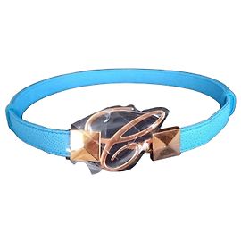 Cinto Chopard MISS HAPPY em couro de bezerro turquesa Turquesa