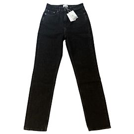 Jeans Ganni Swigy negras de algodón Negro