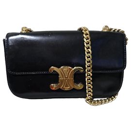 Bolsa Céline Triomphe de couro preta Preto