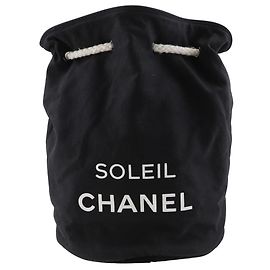 Chanel SOLEIL Canvas Shoulder Bag Black