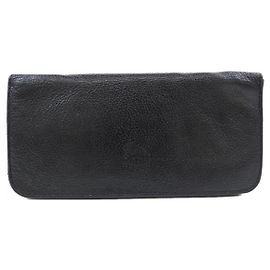 Autre Marque IL BISONTE Calf Long Wallet Black