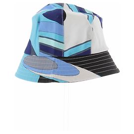 Emilio Pucci Blue Patterned Bucket Hat Blue