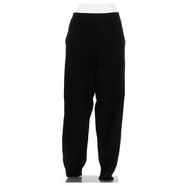 Jil Sander Schwarze Jogginghose aus Wolle Schwarz
