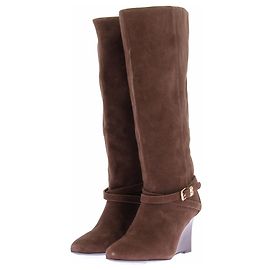Ganni Botas "Chicory Coffee" marrones de cuero Castaño