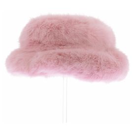 Autre Marque EMMA BREWIN Pink Furry Bobble Hat Pink