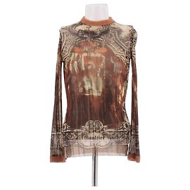 Jean Paul Gaultier Orange Printed Top Orange