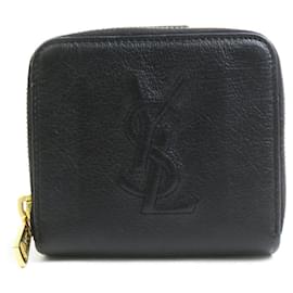 Yves Saint Laurent Bi-Fold Leather Wallet Black