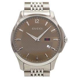 Orologio da uomo Gucci G-Timeless 126.3 con quadrante marrone Altro