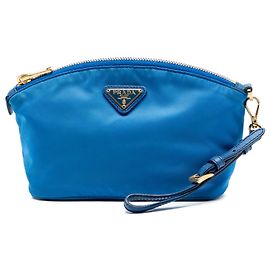 Prada Blue Tessuto Pouch Blue