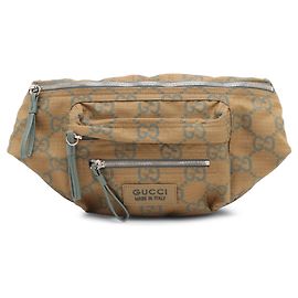 Gucci Braune GG Ripstop Nylon Gürteltasche Braun Khaki