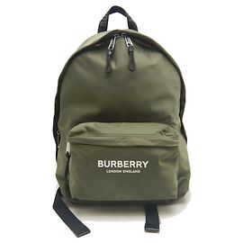 Burberry Khaki Nylon Logo Backpack Khaki