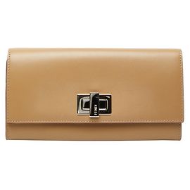 Fendi Brown Leather Coin Purse Brown