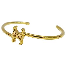 Céline Celine Gold Metal Bangle Golden