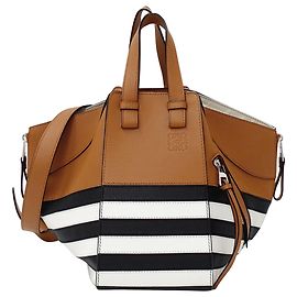 Sac à main Hammock Mini Loewe Marron Noir Blanc