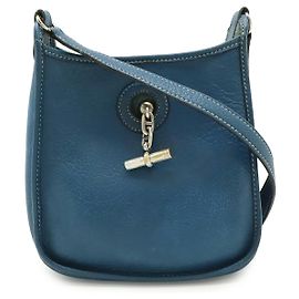 Hermès Borsa a Spalla Hermes Vespa TPM in Pelle Togo Blu