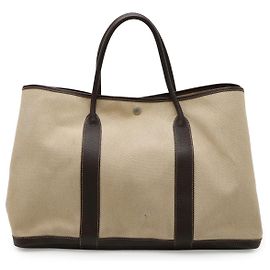 Bolsa Tote Garden Party MM Hermès Bege Marrom Marrom Bege