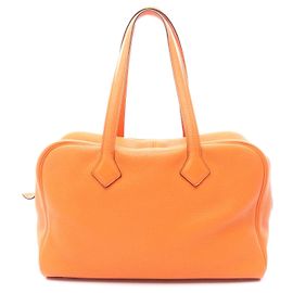 Bolso Hermès Victoria 35 Naranja Naranja