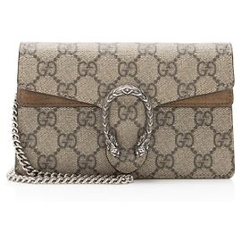 Gucci GG Supreme Dionysus Mini Shoulder Bag Brown Beige