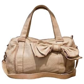 Bolso de mano Red Valentino Garavani de piel beige Beige