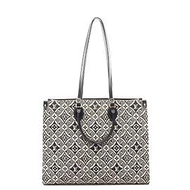 Borsa tote Monogram Jacquard OnTheGo GM di Louis Vuitton Grigio