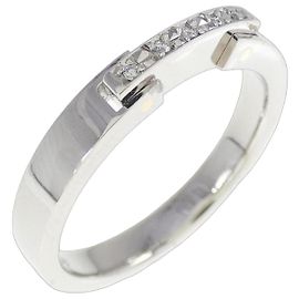Autre Marque Anel STAR JEWELRY de Ouro Branco de Platina e Diamante Prata