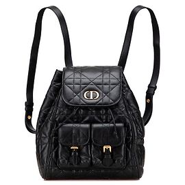 Dior Caro Macro Cannage Leather Backpack Black