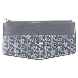 Goyard Insert Louise PVC Leder Kartenetui Grau