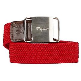 Salvatore Ferragamo Canvas Belt Red