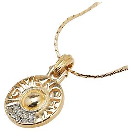 Colar de strass com logo Givenchy Dourado
