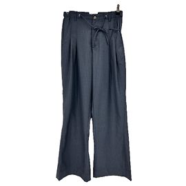 Autre Marque Calça cinza listrada Cinza