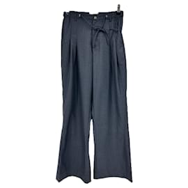 Autre Marque Grau gestreifte Hose Grau
