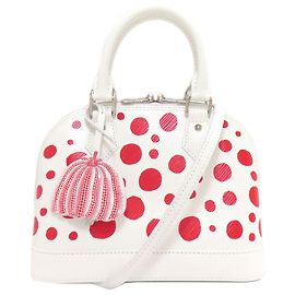 Louis Vuitton Alma BB Yayoi Kusama Handbag White Red