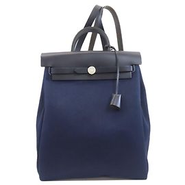 Borsa Hermès Herbag Zip Add MM Blu navy