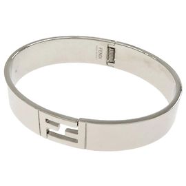 Fendi Silver Metal Bangle Bracelet for Women Silvery