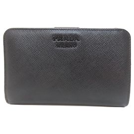 Prada Saffiano Leather Bi-fold Wallet Black